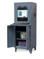 Strong Hold - 26-CC-242 - Industrial Computer Cabinet with Welded Shelf