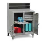 Strong Hold - 34-SD-DS-280-4DB-1SOS - Industrial Shop Desk and Tool Storage