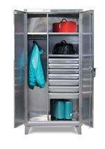 Strong Hold - 36-W-243-7DB-SS - Stainless Steel Uniform Cabinet with Drawers