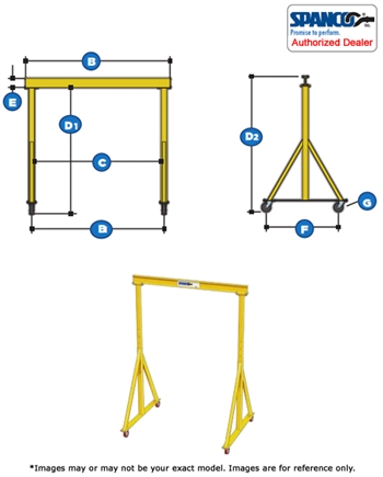 3A1012  - Spanco Steel Gantry - Adjustable Height