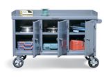 Strong Hold - 52.10-3MS-301-SG-CA - Mobile Work Bench with 3 Locking Compartments