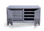 Strong Hold - 52.4-DS-363-4DB - Counter-Height Workbench with Lockable Drawer Storage