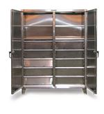Strong Hold - 56-DS-244-14DB-SS - Stainless Steel Double Shift Cabinet with Drawers