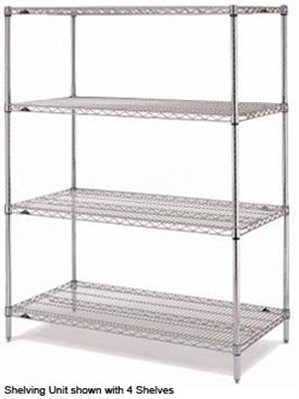 5N477C - Metro 5 Shelf Chrome Shelving Unit