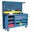 Strong Hold - 63-WB-303-6DB-12B-CA - Mobile Workbench with Pegboard, Bins and Dividers