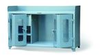 Strong Hold - 63.1-WB-BFLD-301-1DB-SG - Industrial Workbench with Clear View Bi-Fold Doors