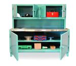 Strong Hold - 65-WB-301-SSTOP-MOD - Workbench with Upper Compartment and Stainless Steel Top
