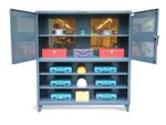 Strong Hold - 66-2TV-243-LBD - Combination Ventilated Cabinet and Shelving Unit