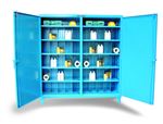 Strong Hold - 66-DS-242-8PH-40VD-SB - Double Shift Metal Bin Storage Cabinet