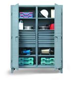 Strong Hold - 66-DS-246-8DB - Double Shift Industrial Cabinet with 8 Drawers
