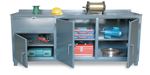 Strong Hold - 73-WB-303-1DB - Counter-Height Workbench with Storage Compartments