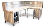 Strong Hold - 93.1-WB-360-SS-2MT - Stainless Steel Counter-Height Workbench with Maple Top
