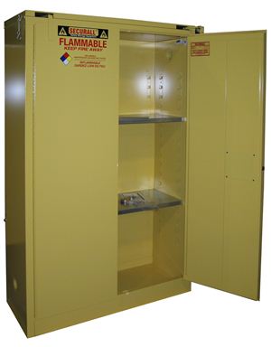 A345 - Securall 45 Gal. Flammable Storage Cabinet, Self-Close, Self-Latch Safe-T-Door