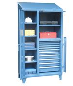 Strong Hold - DC-15296 - Slope Top Cabinet with Lift-Up Lid and Lock Bar