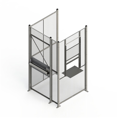 DC3-44 -  WireCrafters - 3-sided drivers cage-Hinge Door, window, 