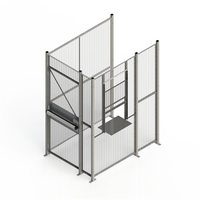 DC3-46  - WireCrafters - 3-sided drivers cage-Hinge Door, window