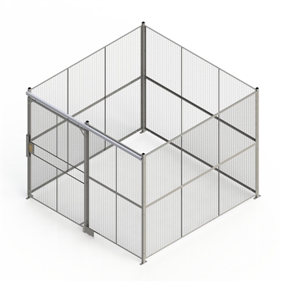 DK1084 - WireCrafters - 4-sided cage, 10' w/ Slide Door, Woven Wire