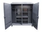 Strong Hold - DS-15317 - Double Shift Cabinet with Hooks and Pegboard Doors