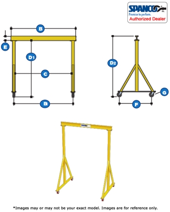 F4000  - Spanco Steel Gantry - Fixed Height