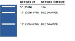 NW0750-0301NA - Lista NW Cabinet w/ Drawer Layouts