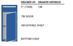 NW0900-0302NA - Lista NW Cabinet w/ Drawer Layouts