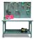 Strong Hold - T6036-PBB-UHMW - Industrial Shop Table with Pegboard Back Wall