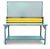 Strong Hold - T7236-34B-PB - Industrial Shop Table with Pegboard Back Wall and Bins