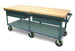 Strong Hold - T8436-2DB-CA-MT - Mobile Shop Table with Maple Top