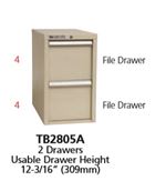 TB2805A - Vidmar Desk Height Technical Bench Cabinet