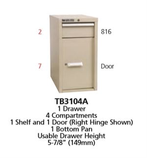 TB3104A - Vidmar Table Height Technical Bench Cabinet