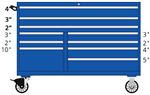 TSDW07C04-1003FL-M Lista Mobile 750 double bank toolbox
