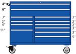 TSDW09C06-1201FL-M Lista 900 double bank mobile toolbox