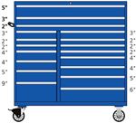 TSDW12C09-1801FL-M Lista Mobile 1225 double bank toolbox