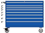 TSDW900-0807-M Lista Mobile 900 single bank toolbox