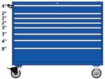 TSDW900-0808-M Lista Mobile 900 single bank toolbox