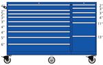TSDWMP1050-1501-M Lista mobile 1050 two bay toolbox