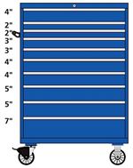 TSHS1225-1026-M Lista 1225 single bank mobile toolbox