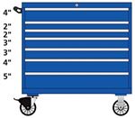 TSHW750-0721-M Lista 750 single bank mobile toolbox