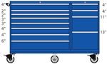 TSMWMP900-1201-M Lista 900 two bay mobile toolbox